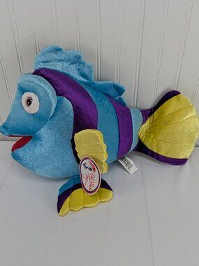 Best Made Toys Tropical Fish Plush 18" Stuffed Animal Blue Purple Yellow Tags